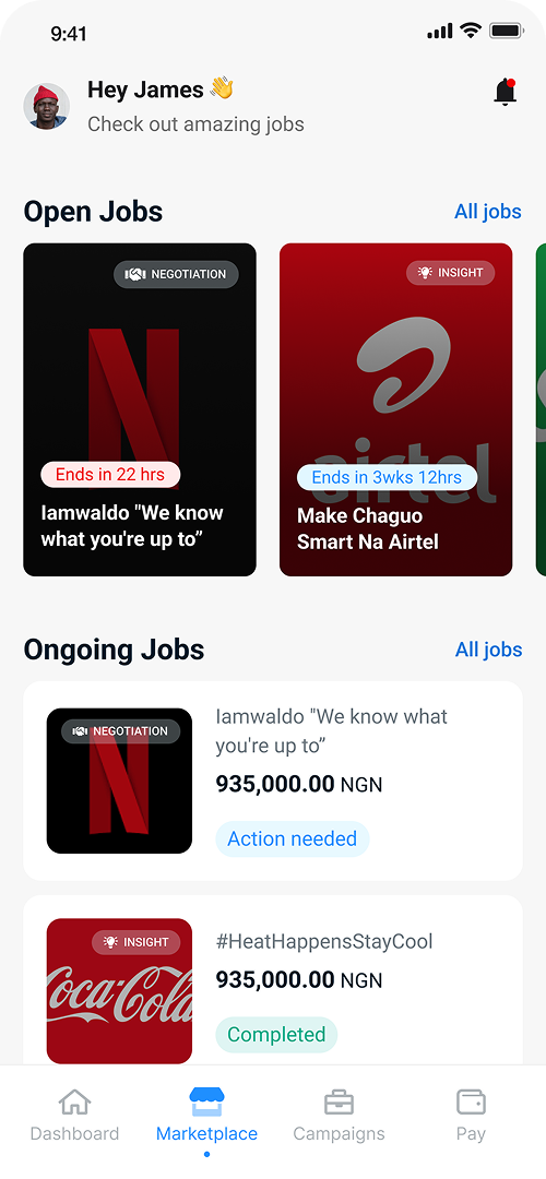 Jobs marketplace